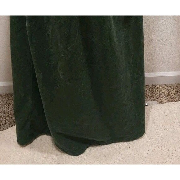 Vintage 70s Boho Green Floral Crocheted Maxi Dress Boho Cottage Whimsy Sz M - Picture 6 of 8